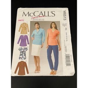 00223 - McCall's M6513 Sewing Pattern Knit‎ Wrap Top & Blouse Size A5 (6-14)